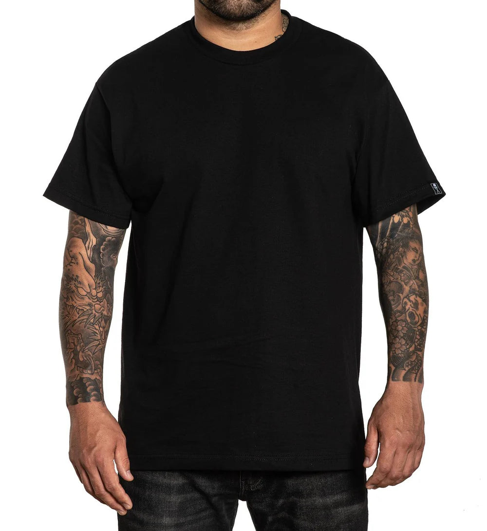 SOLID STANDARD BLACK TEE