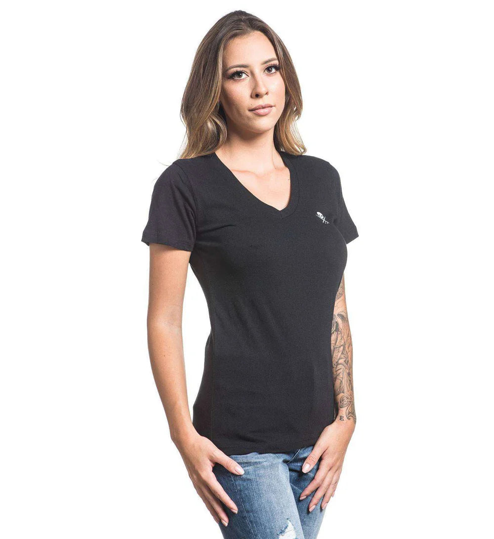 WOMENS ISSUE V-NECK BLACK