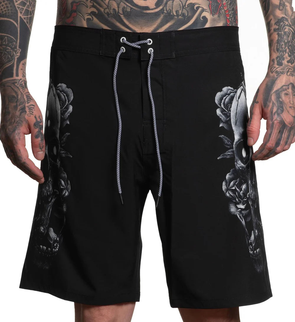 BLAQ SKULL BOARDSHORTS