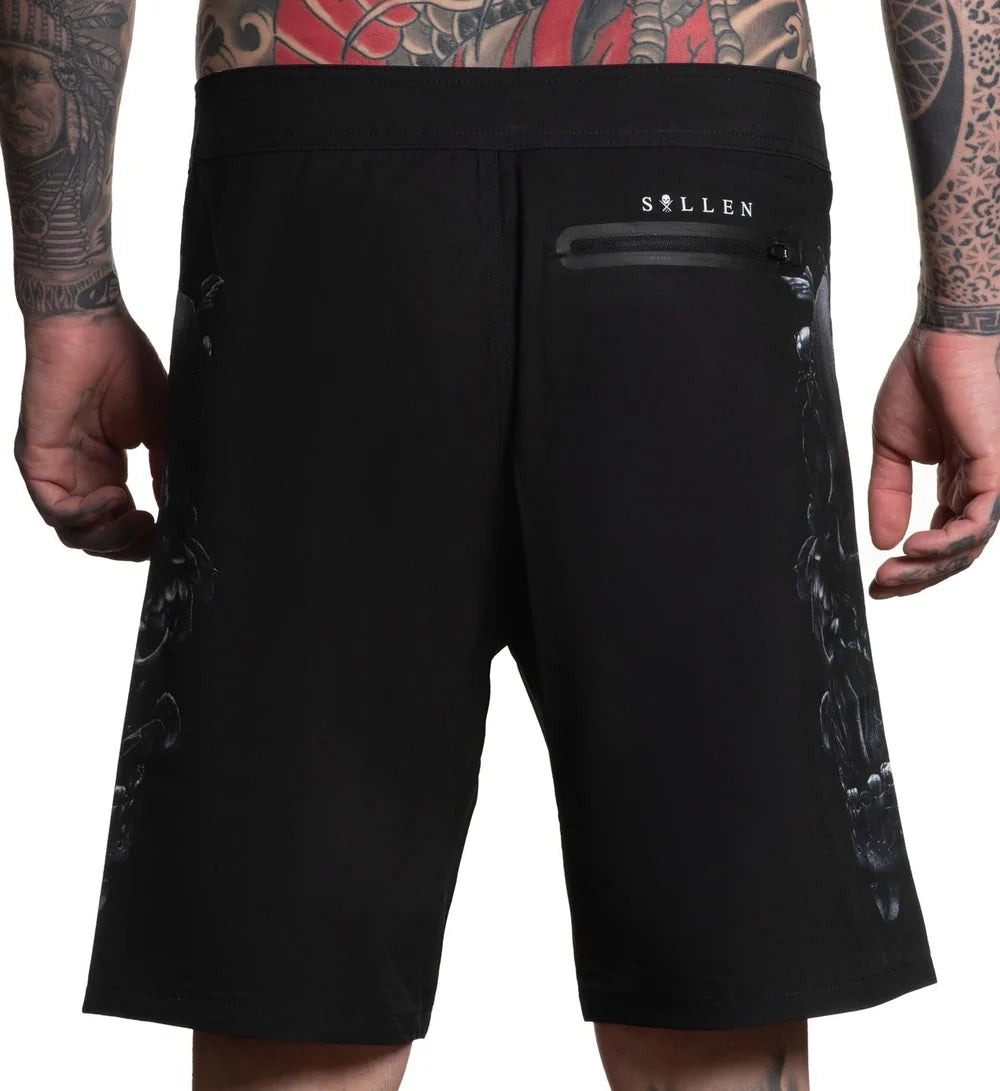 BLAQ SKULL BOARDSHORTS