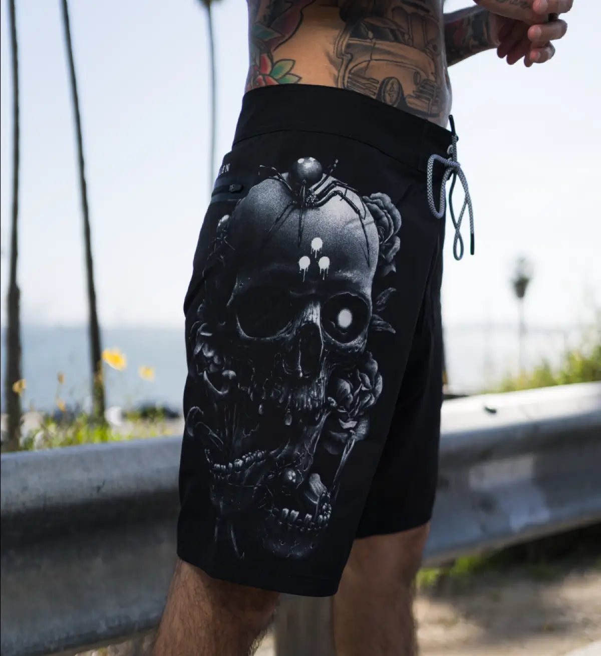 BLAQ SKULL BOARDSHORTS